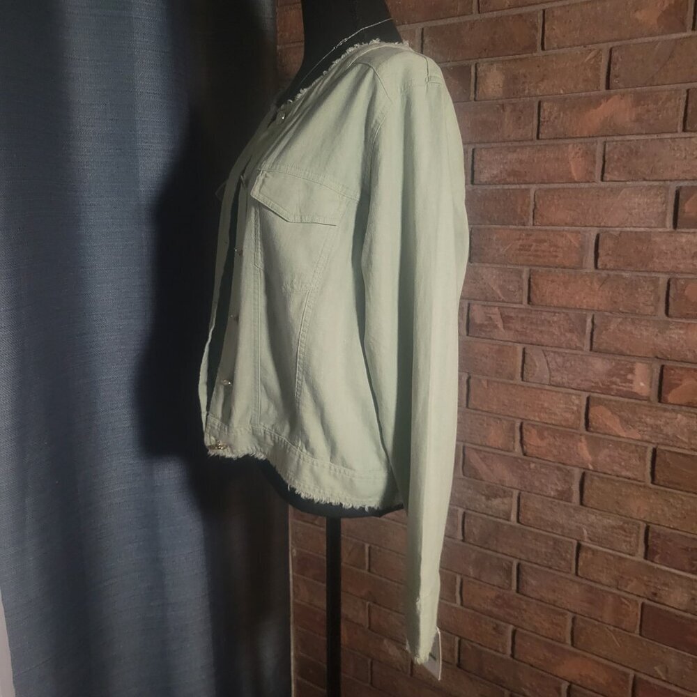 NWT!! Ellen Tracy Linen Blend Women's Pale Sage Lightweight - Picture 9 of 14